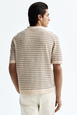 Polo en mezcla de lino Regular Fit - H&m фото 6