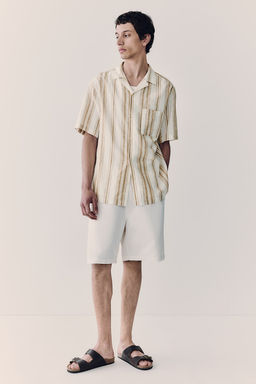 Camisa resort en mezcla de lino Regular Fit - H&m фото 3