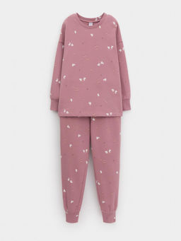 К 1587/морозная вишня,зайки на поляне пижама дет - Crockid фото 2