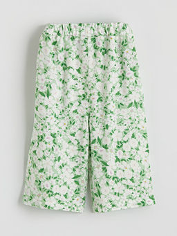 Beli Lastikli ?i?ekli K?z ?ocuk Pantolon