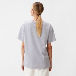 Футболка женская MINAKU: Casual Collection, светло-серая, размер 50