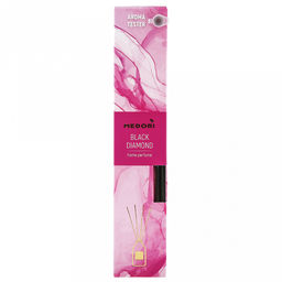 Ароматический диффузор 50мл "Black Diamond" 4х4х21,5см, настольный, стекло, палочки из микрофибры, парфюм, с пробником аромата, в коробке, "Medori" (Россия)