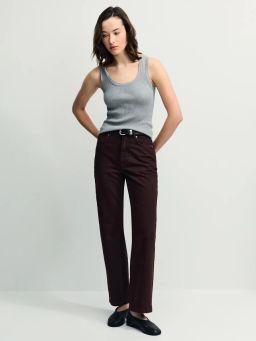 Джинсы straight с высокой посадкой регулярной длины / Zarina