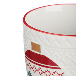 MILLIMI Кружка 380 мл Рельеф шарик, БЕЛАЯ.,фарфор подар. уп., арт.820-918 - Полимербыт фото 3