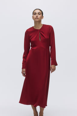Vestido de sat?n con detalle girado - H&m фото 4