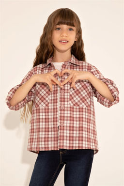 Розовая рубашка с длинным рукавом для девочки Неожиданная скидка в корзине - U.s. polo assn фото 2
