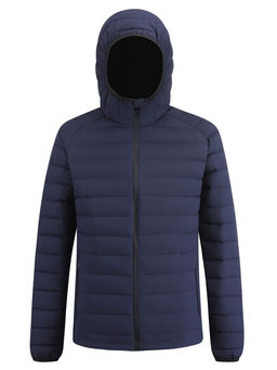 Куртка мужская стёганая с капюшоном с графеновой подкладкой темно-синего цвета 9623_1TS