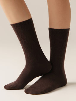 Цена за 2 пары CONTE ACTIVE Носки женские хлопковые (удлиненные) шоколадный - Conte elegant фото 2