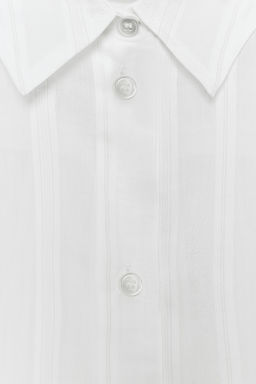 STRIPED COTTON - SILK SHIRT ZW COLLECTION - Zara фото 8