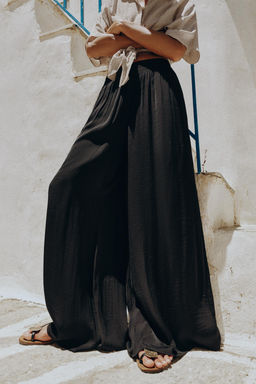 PANTAL?N FLUIDO ANCHO / Negro - Zara фото 2