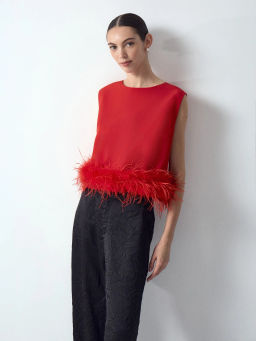 Топ с перьями, B3176/redswan