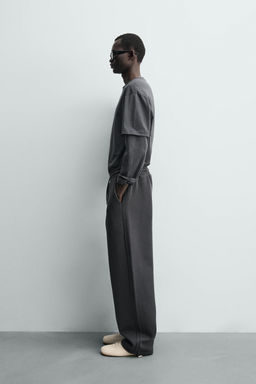 PANTAL?N JOGGER INTERLOCK RELAXED FIT / Gris oscuro - Zara фото 4