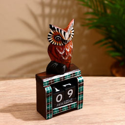 Вечный календарь настольный Сова у камина, 9.5417 см, дерево, МИКС - Simaland фото 2