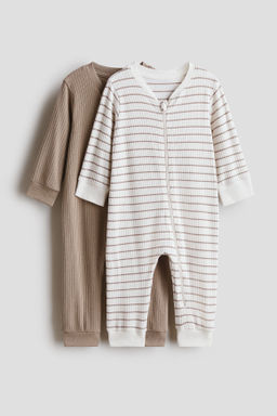 Pack de 2 pijamas enteros en algod?n