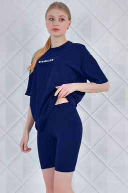 Арт. 5727 Костюм с велосипедками 42-50 (5 шт) Цвет:верх- пудра, низ- пудра