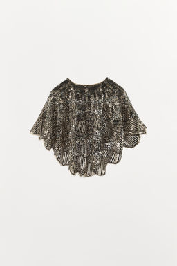 CAPA BORDADOS LENTEJUELAS / Marfil - Zara фото 4