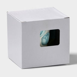 Кружка «Тюльпан», 350 мл, голубой цветок, керамика, белая