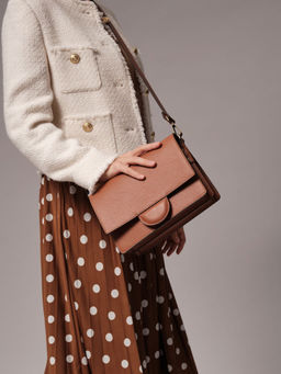 Сумка кожаная Deboro 30574 коричневый камень