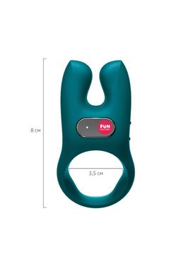 Кольцо эрекционное Fun Factory NOS с вибрацией, силикон, зелёное, 8 см  фото 6