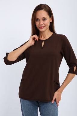 Кофта женская из футера 2-н Анфиса шоколад