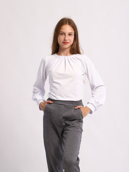 Лонгслив Амелия белый - Ладошки фото 2