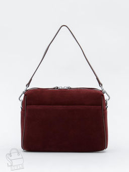 Сумка женская кожаная 6169Q wine red Polina&Eiterou