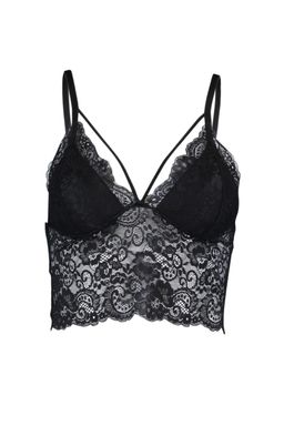 TRENDYOLMILLA Siyah Dantelli Biye Detayl? Dolgusuz Balensiz Ip Ask?l? Ucgen Orme Bustiyer Sutyen THMAW21SU0050  фото 7