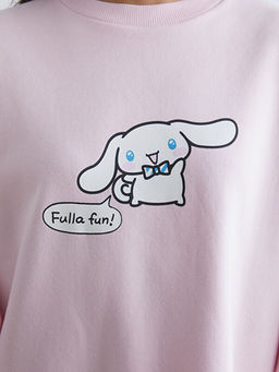 Cinnamoroll Bask?l? Kad?n Kal?n Sweatshirt Tunik