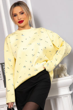 Свитер оверсайз Анита (лимонный) Б14758-1М