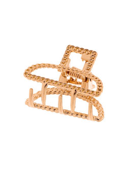 Цена за 6 шт. Крабик для волос «Эмма», дуга, 2.5 см, золотистый