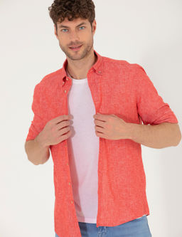K_rm_z_ Regular Fit Uzun Kollu G_mlek