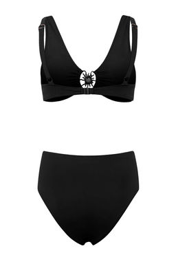 Siyah Ucgen Kapl? Aksesuar Detayl? Yuksek Bel Regular Bikini Tak?m? TBESS26BT00029 - Trendyolmilla фото 6