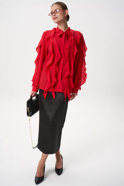 Рубашка Кристл (красный) - Эльза фото 6