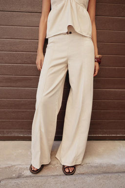 Z1975 WIDE-LEG HIGH-WAIST BEADED JEANS - Zara фото 2