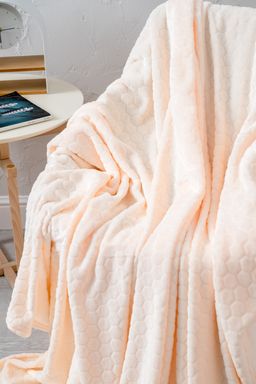 Плед покрывало Велсофт соты тиснение