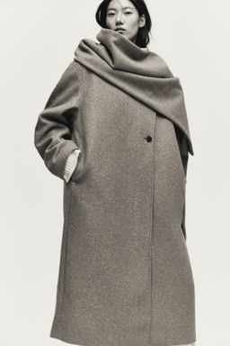 Abrigo con cuello tipo bufanda - H&m фото 10