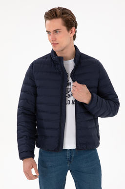 Erkek Lacivert Mont Sepette S_rpriz _ndirim