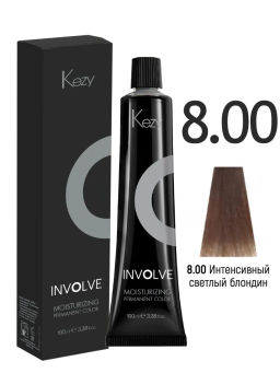8.00 Стойкая крем-краска Светлый блондин интенсивный 100 мл Kezy Involve color