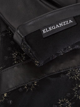 Перчатки женские б/п IS01008 black/bronze - Eleganzza фото 8