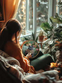 Набор для вышивания PANNA J-7546 Не беспокоить 22 х 30 см