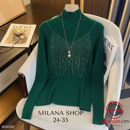 Кашемировая кофта со стразами - Bruno фото 6