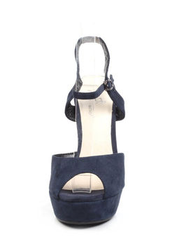 06-87U BLUE Туфли женские (натуральная замша)