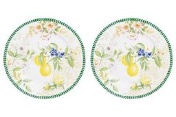 Набор тарелок для десертов 2 пр. 19*19*2 см Лимоны NEW BONE CHINA