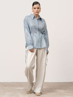 Брюки из вискозы 100225 бежевые - SULTA фото 5