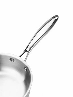 Ковш с крышкой стеклянной из нержавеющей стали (3-х слойный) 16x7 см (1 л), арт. 3560-16