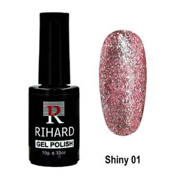 Rihard Shiny Gel Polish Гель-лак - коллекция "Шайн" с металлическим блеском, 10 мл, №01