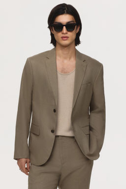 Americana de lino Slim Fit - H&m фото 6