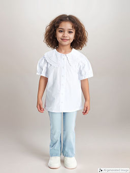 Beli Lastikli Basic K?z Bebek Jean Pantolon