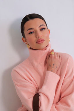 Martichelli Свитер персиковый с горлом фото 3