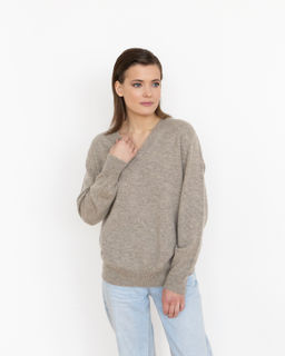 Джемпер из пуха яка и кашемира 3015 серый